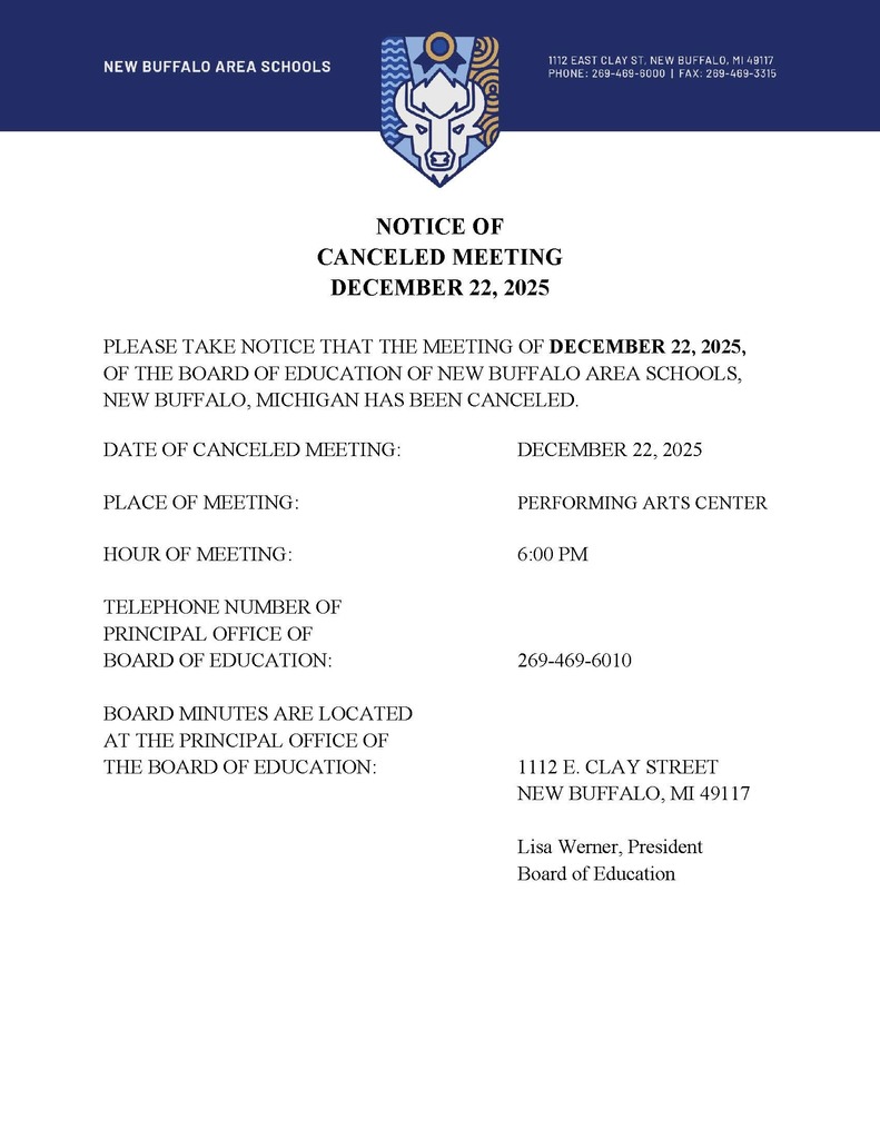 Notice of Canceled Meeting