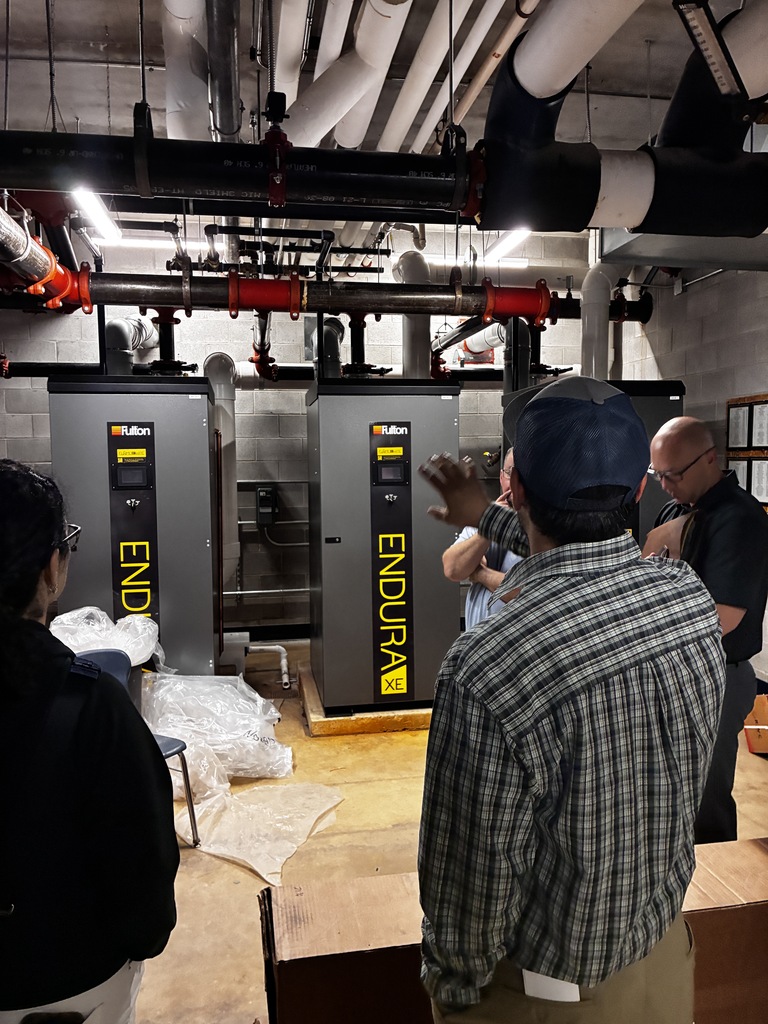 School Board Members see newly installed boilers