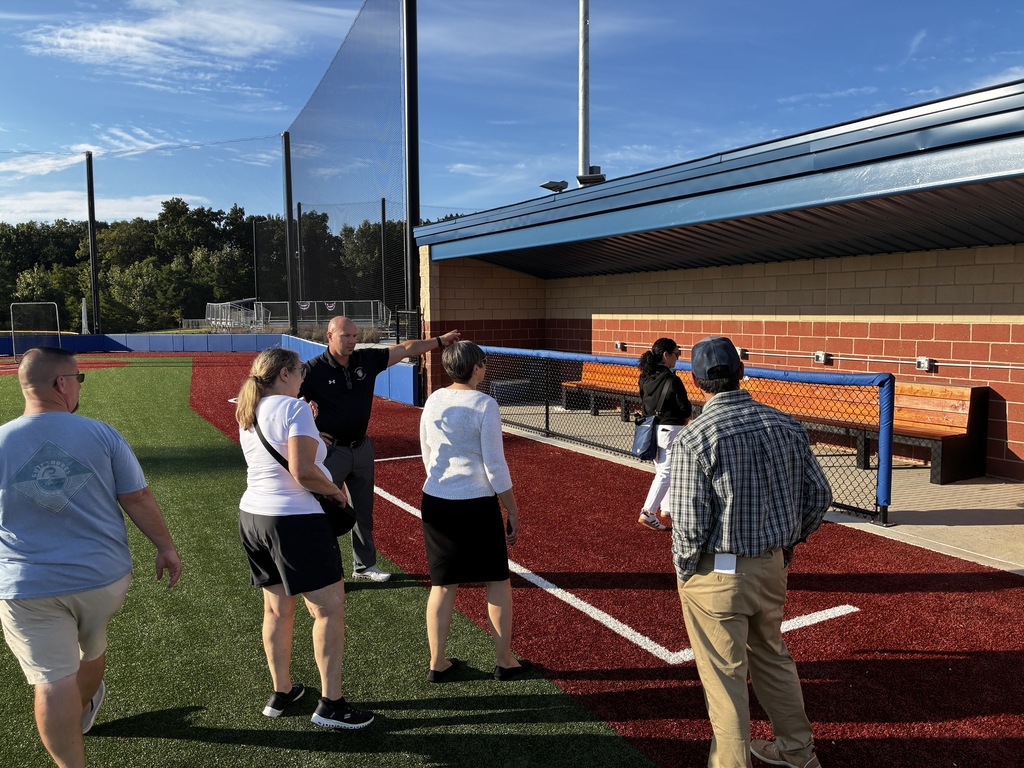 School board members see progress of news baseball dugouts