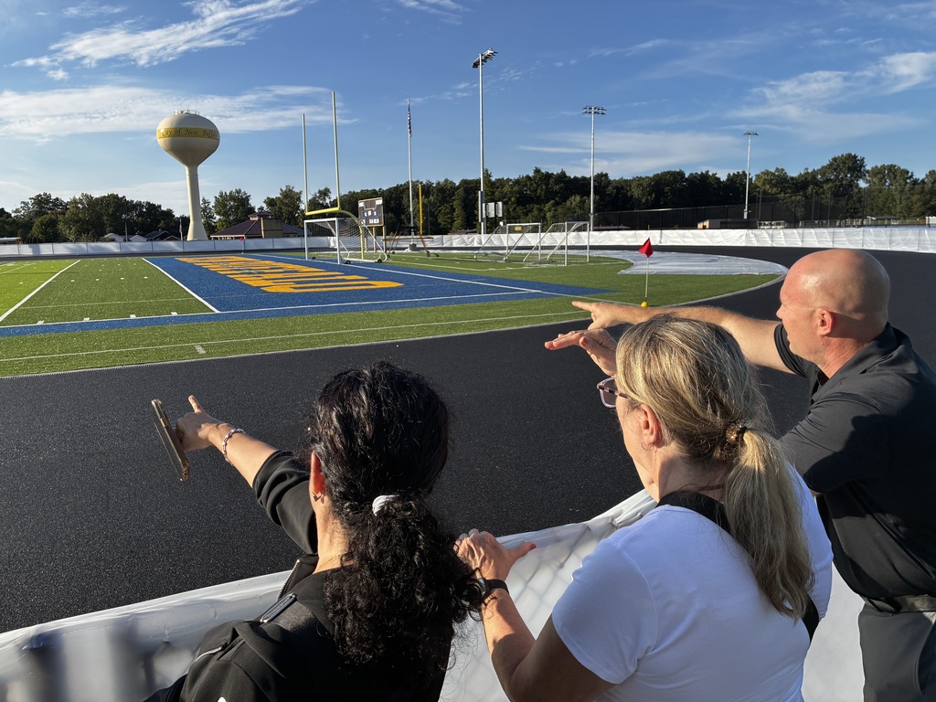 School board members see progress of new athletic fields