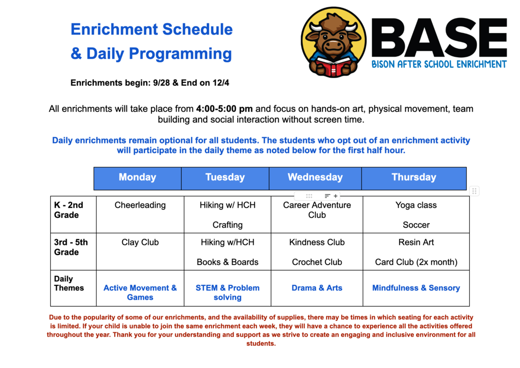 1st Tri Enrichments
