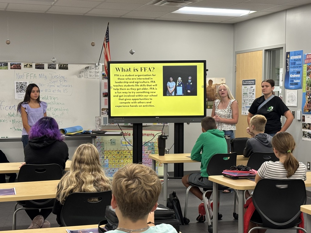 HS FFA Visits MS AG classes