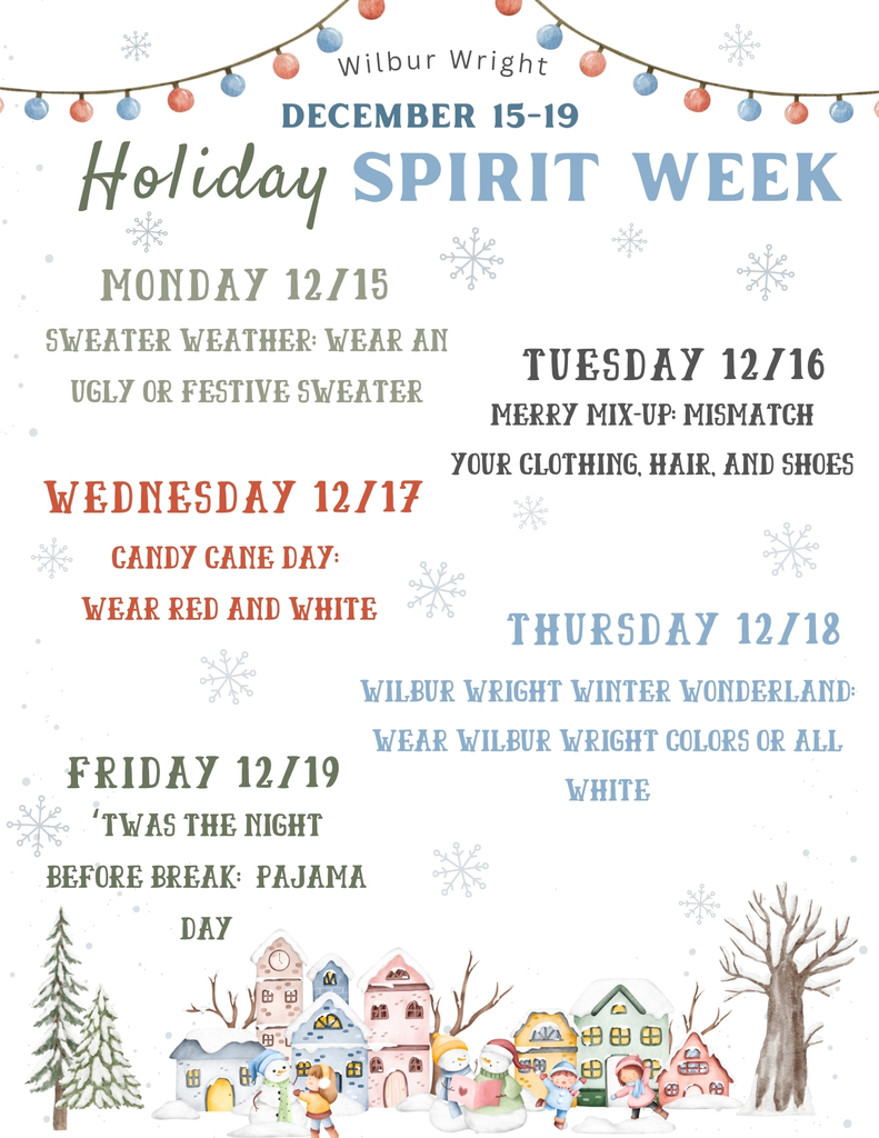 Wilbur Wright Holiday Spirit Week 2025
