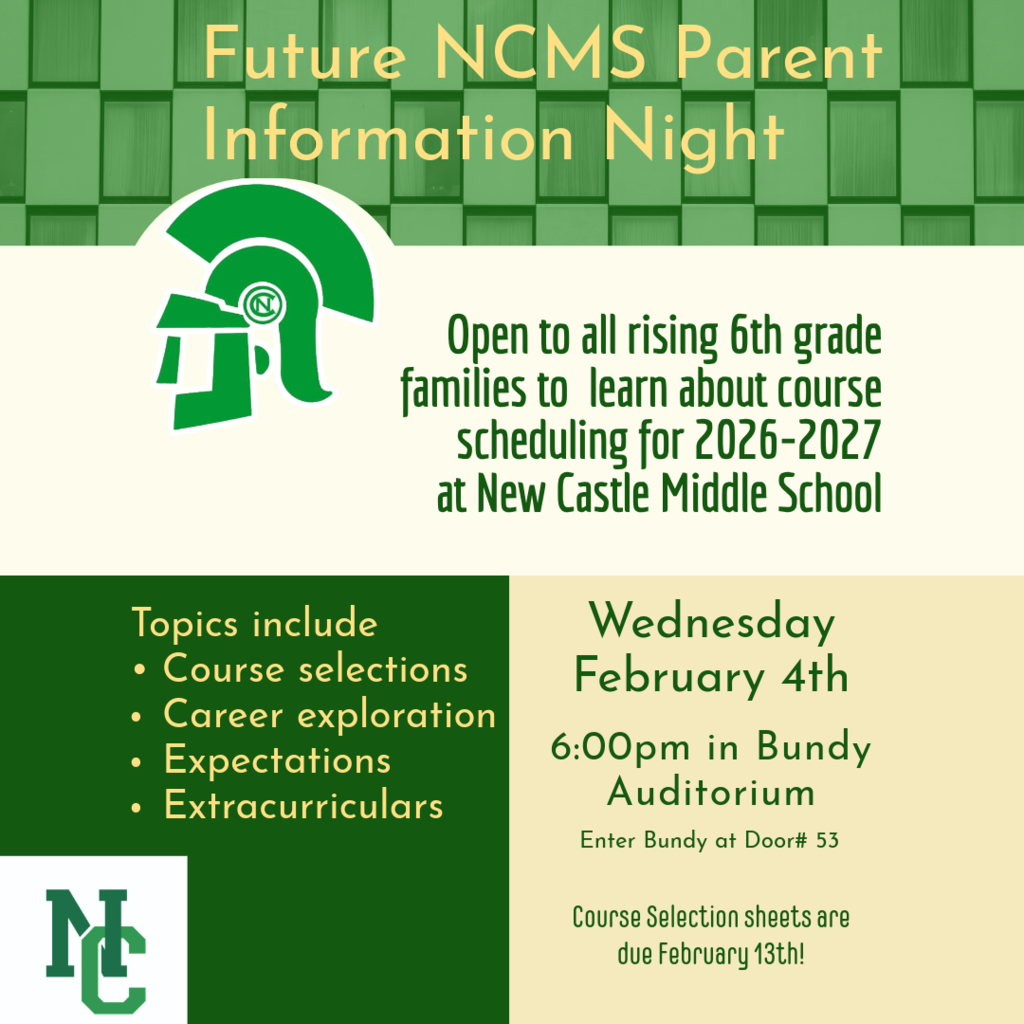 NCMS rising 6th parent grade night
