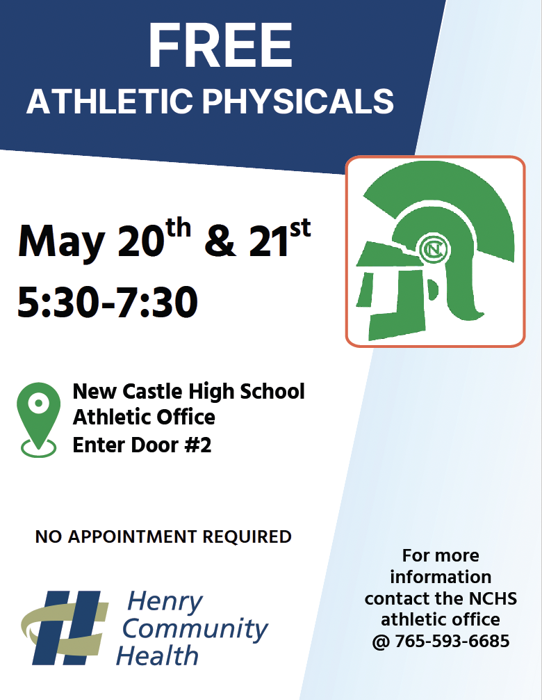 Free Athletic Physicals flyer