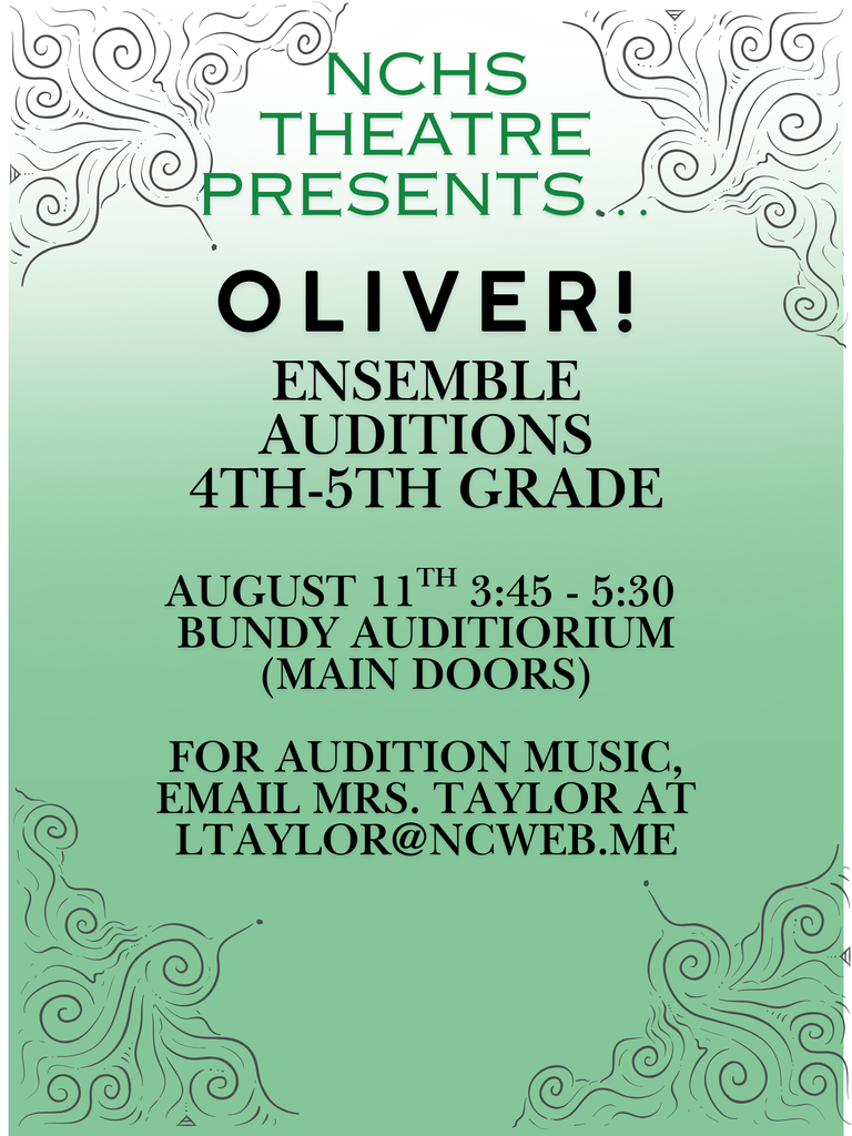 Elementary Oliver Audition Flyer