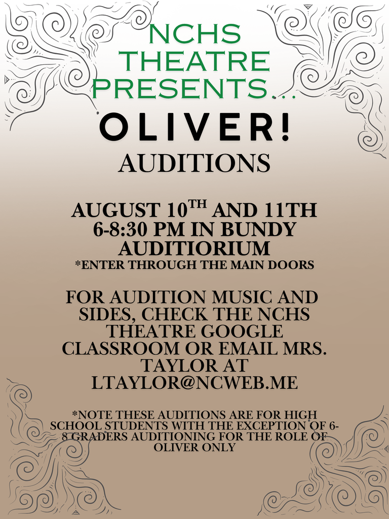 NCHS Oliver Audition Flyer