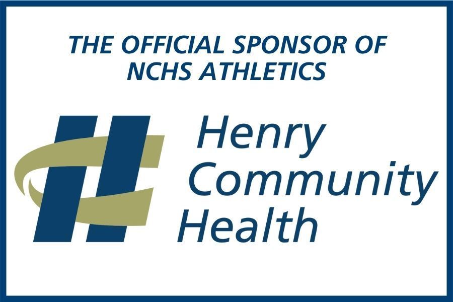 Henry Community Health logo with the text "the official sponsor of NCHS athletics"