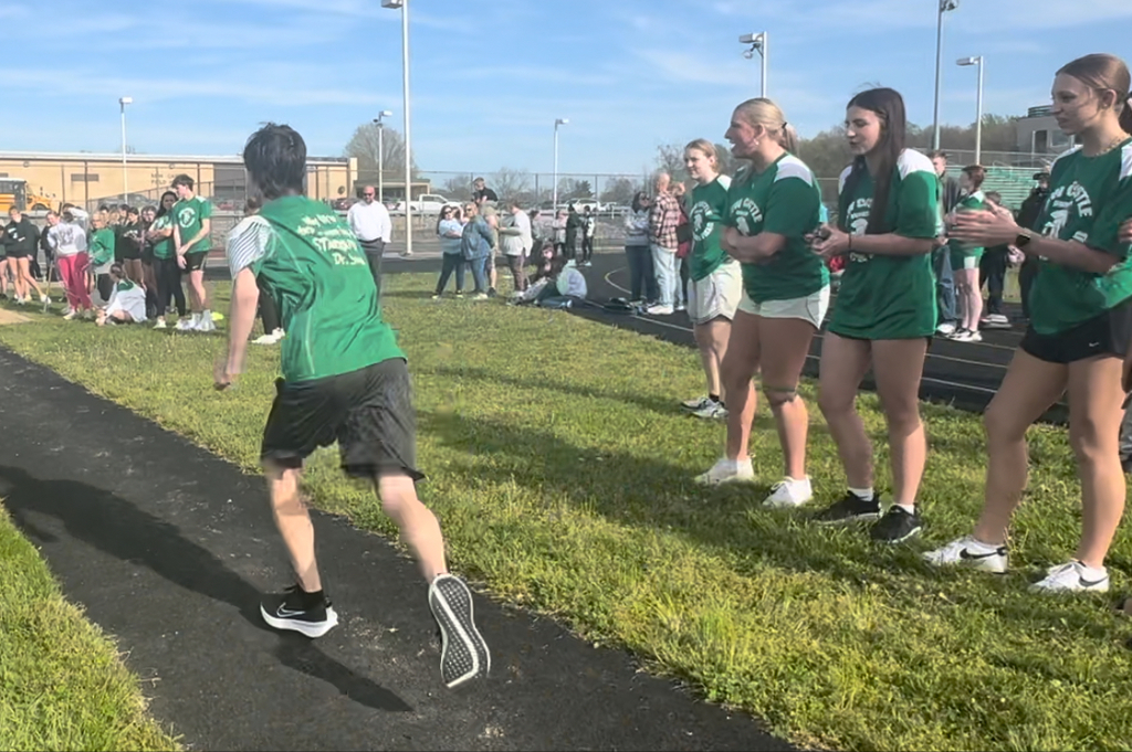 Cheering on teammates