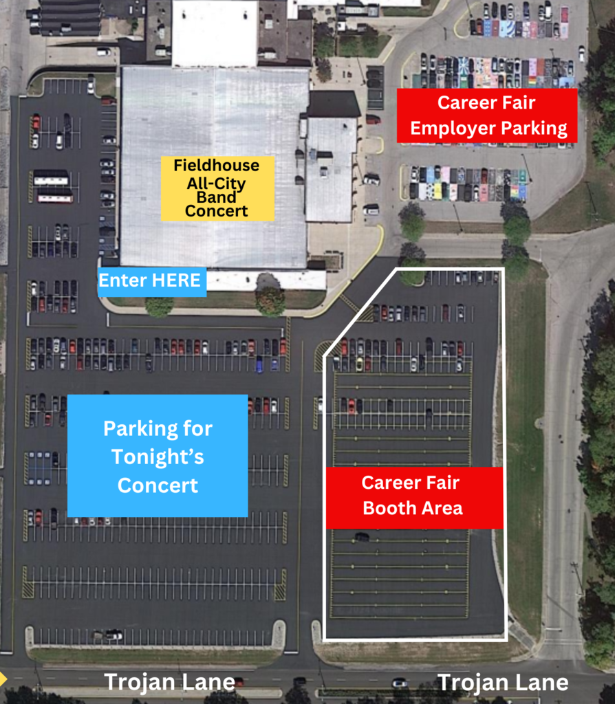 Entrance for All-City Band Concert