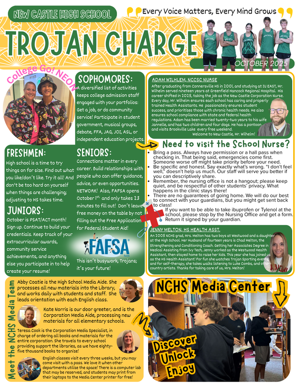 "Trojan Charge" October 2025 Newsletter Page 1