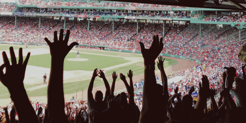 Fans Cheering at sports event