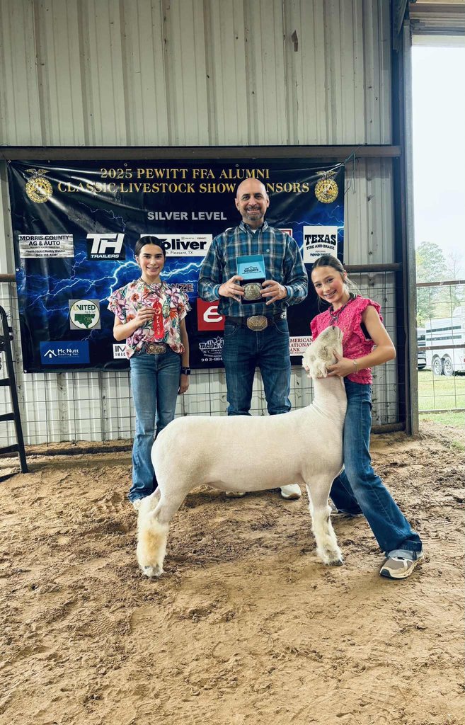 New Diana FFA student posing with their sheep.