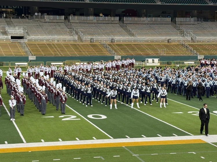 The New Diana Eagle Marching Band at McClane Stadium in Waco, Texas