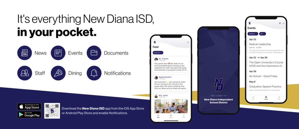 NEW New Diana ISD website and app promotion