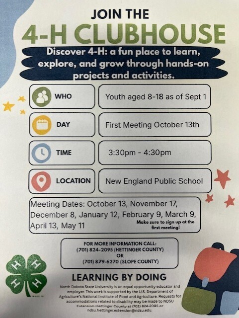 4H Meeting Schedule