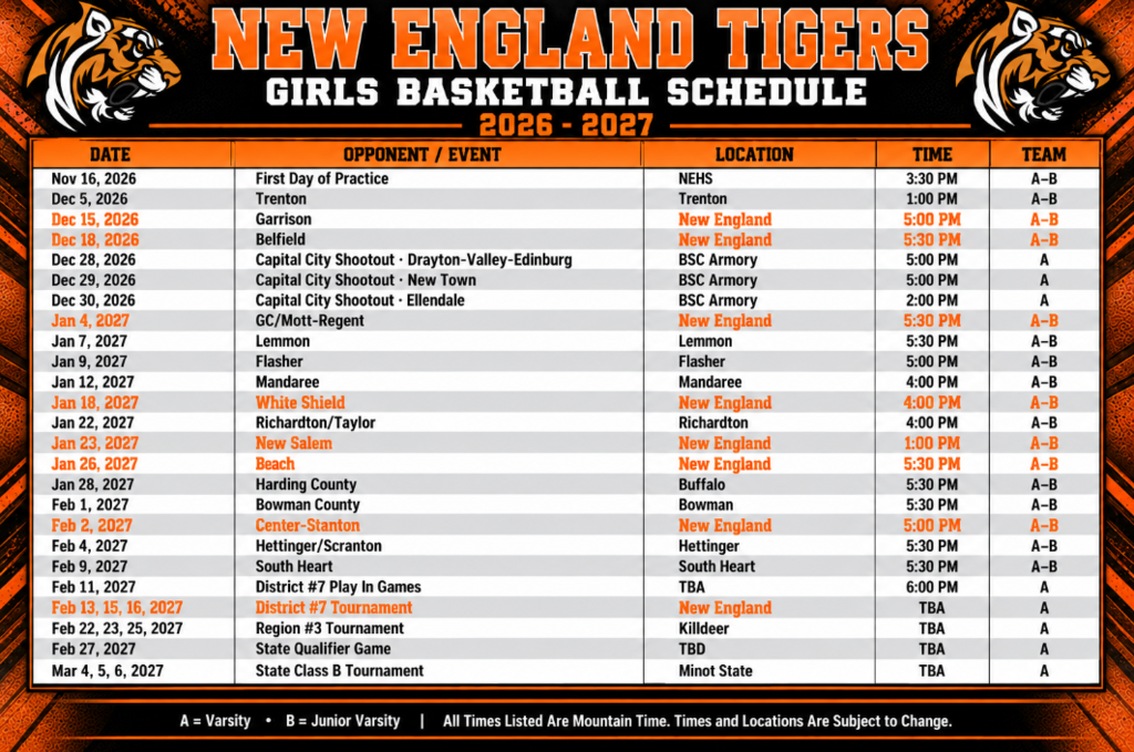 26-27 Schedule