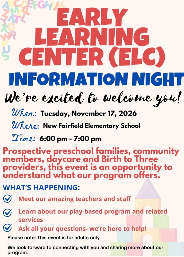 Early Learning Center (ELC)- Information Night