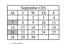 Sept. Calendar