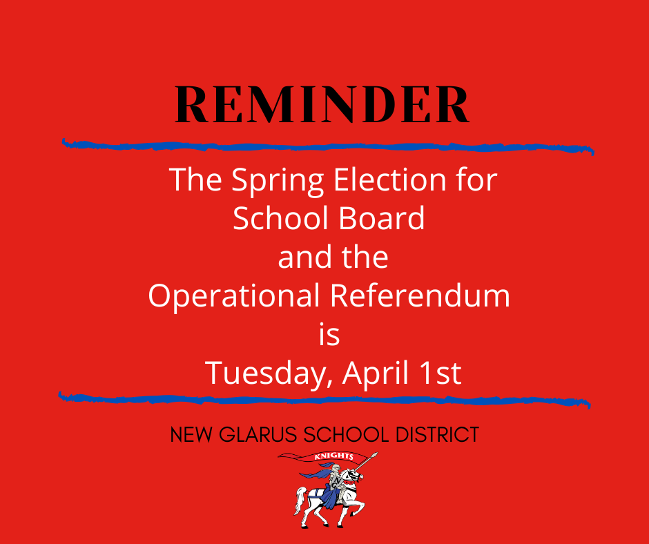 Election Reminder for Referendum and School Board 2025
