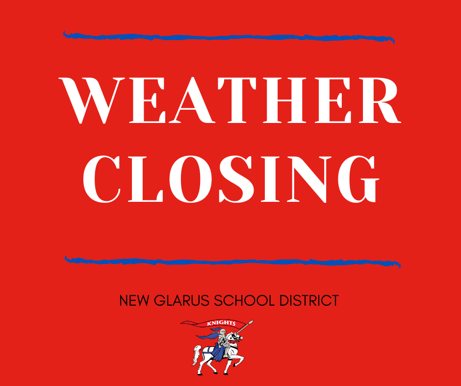 New Glarus School District will be closed on Friday, January 23, 2026 due to the extreme cold weather conditions.
