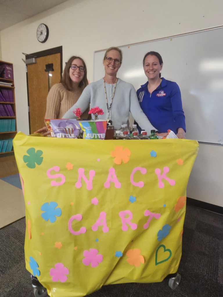 Dr. Eicher delivers snacks to the elementary school staff for Teacher Appreciation Week. 