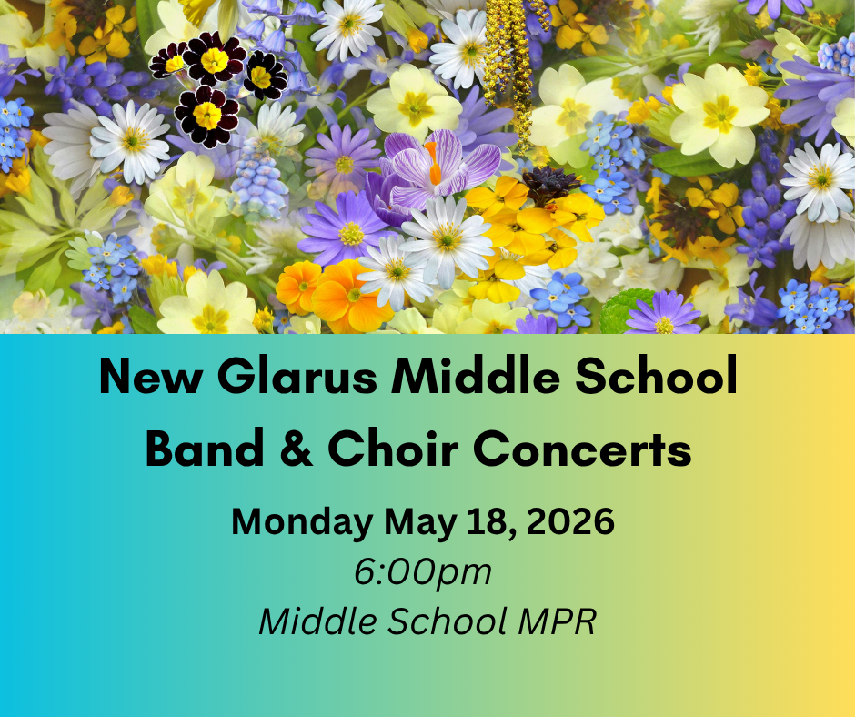 NG Middle School Band & Choir Concerts - 6:00 pm in the Middle School MPR