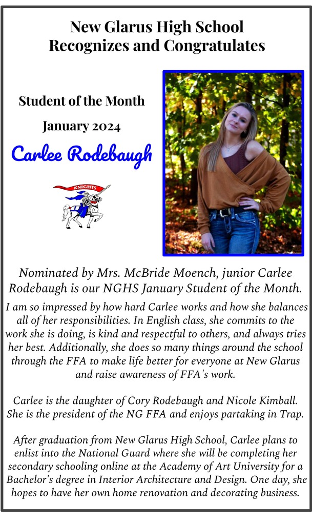 January Student of the Month