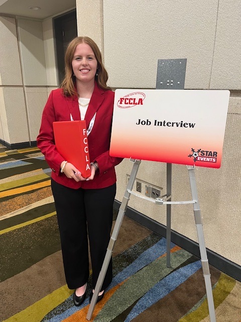 FCCLA Nationals were held Fourth of July weekend in Orlando, Florida. Karla Pickar was awarded a Gold Medal for the Job Interview category.