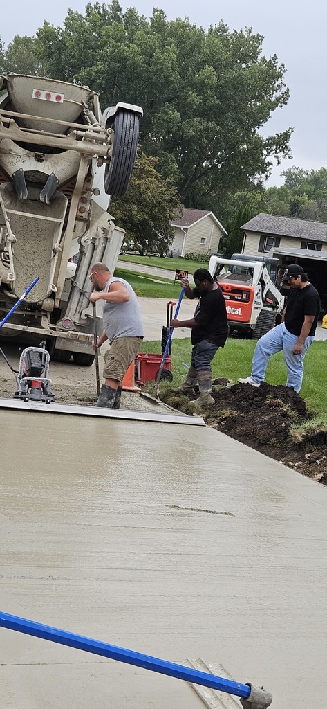 It was a great day to get the Building Trades Class out of the classroom to get some hands on experience working with concrete! Thank you to Tony Tank for allowing them this opportunity!