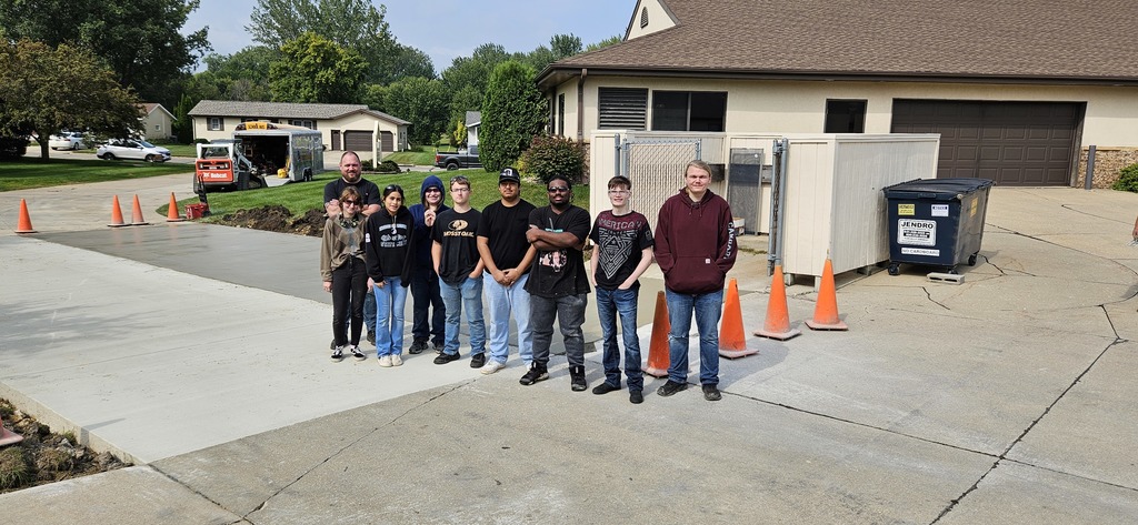 It was a great day to get the Building Trades Class out of the classroom to get some hands on experience working with concrete! Thank you to Tony Tank for allowing them this opportunity!