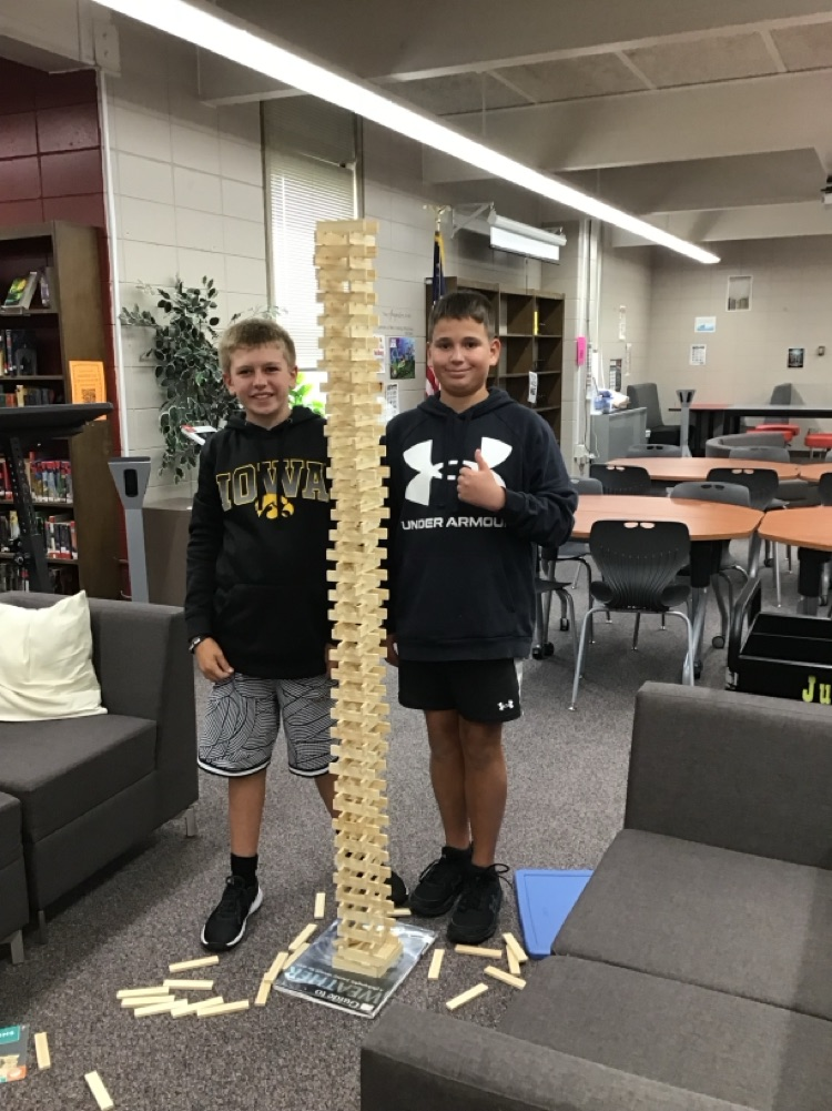 Building and creating during 7th and 8th grade maker space time in the library!