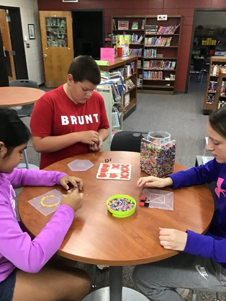 Building and creating during 7th and 8th grade maker space time in the library!