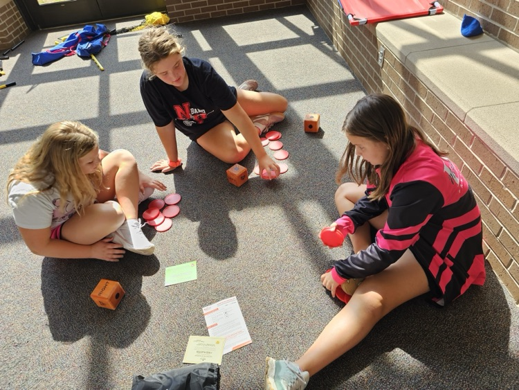 5th and 6th graders enjoying some of the new activities in the foyer during their Recess & Reteaching time. 