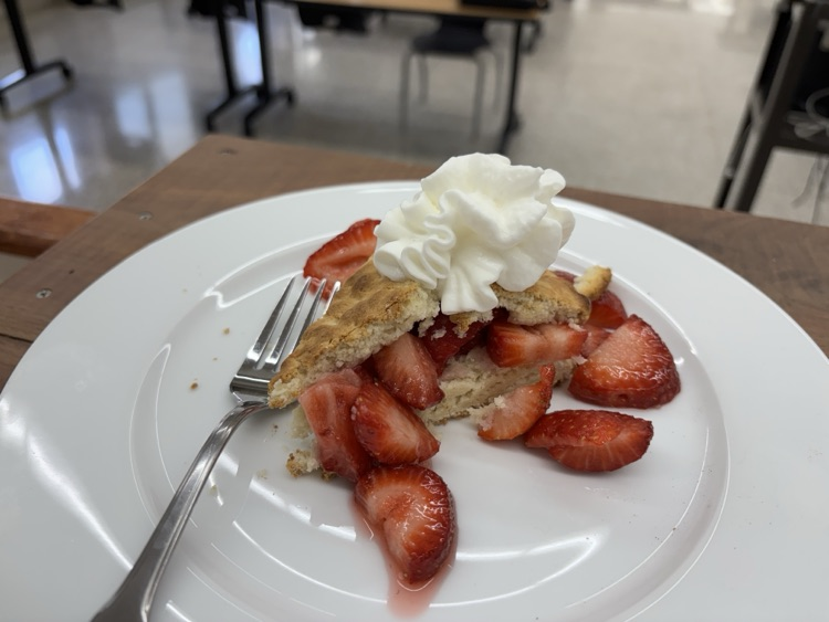 Baking I Class is on their Quick Bread Unit. For labs they made strawberry shortcake and crepes