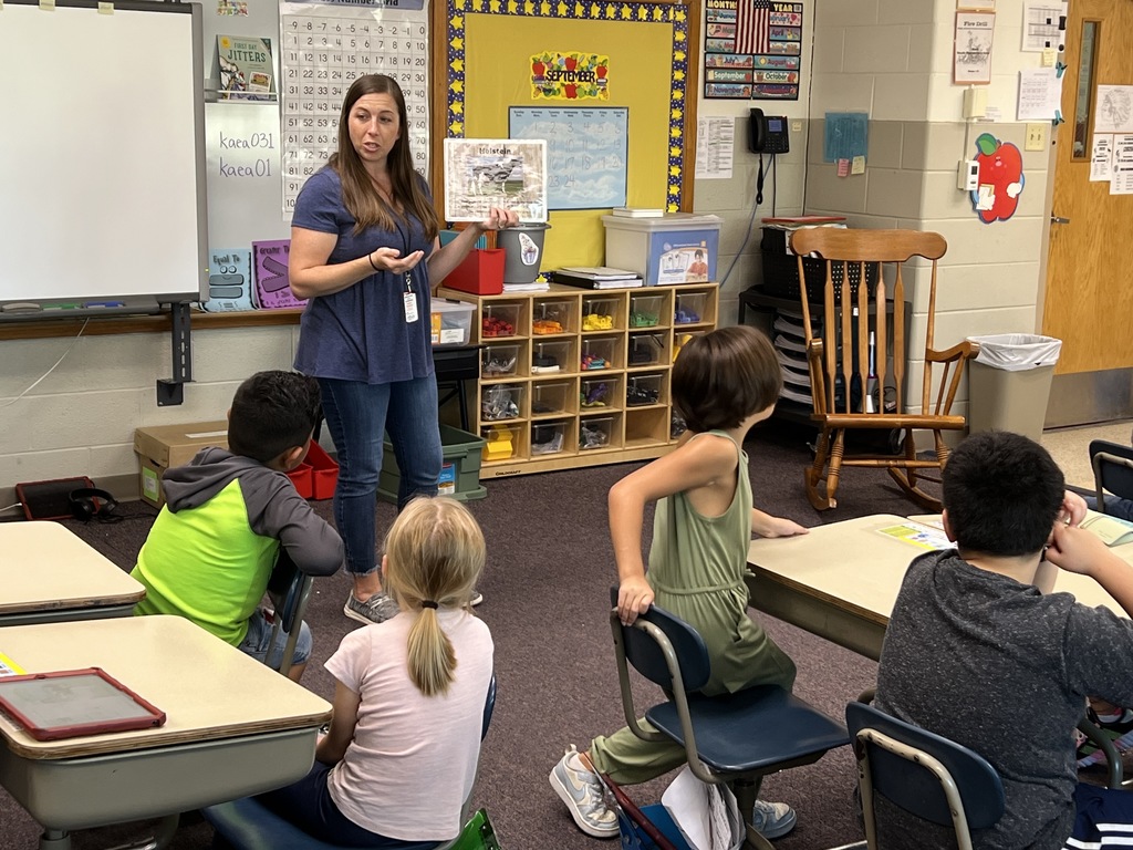 Mrs. Jessica Rochford, Ag in the Classroom Coordinator for Chickasaw County, visited the second graders in Mrs. Nuss's room. She taught them about the different breeds of dairy cattle, how milk gets to us, and about different dairy products. They made a booklet and received a recipe for homemade ice cream too. The second graders enjoyed her presentation and learned a lot!