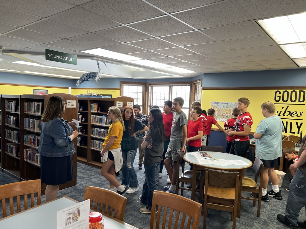 This week 7th graders had the opportunity to go on a walking field trip to the New Hampton Public Library to see what they have to offer! Many received library cards to use outside of school, and also during the school day with their online resources. #librariesbuildcommunity