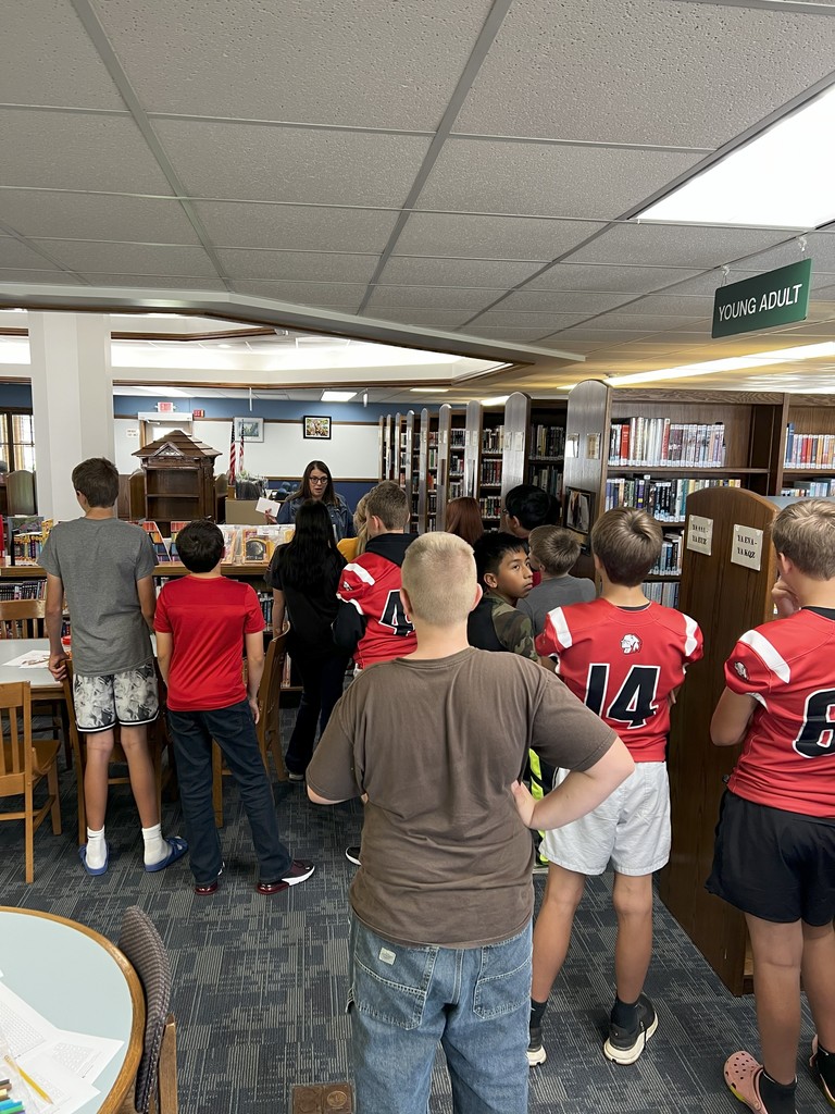 This week 7th graders had the opportunity to go on a walking field trip to the New Hampton Public Library to see what they have to offer! Many received library cards to use outside of school, and also during the school day with their online resources. #librariesbuildcommunity