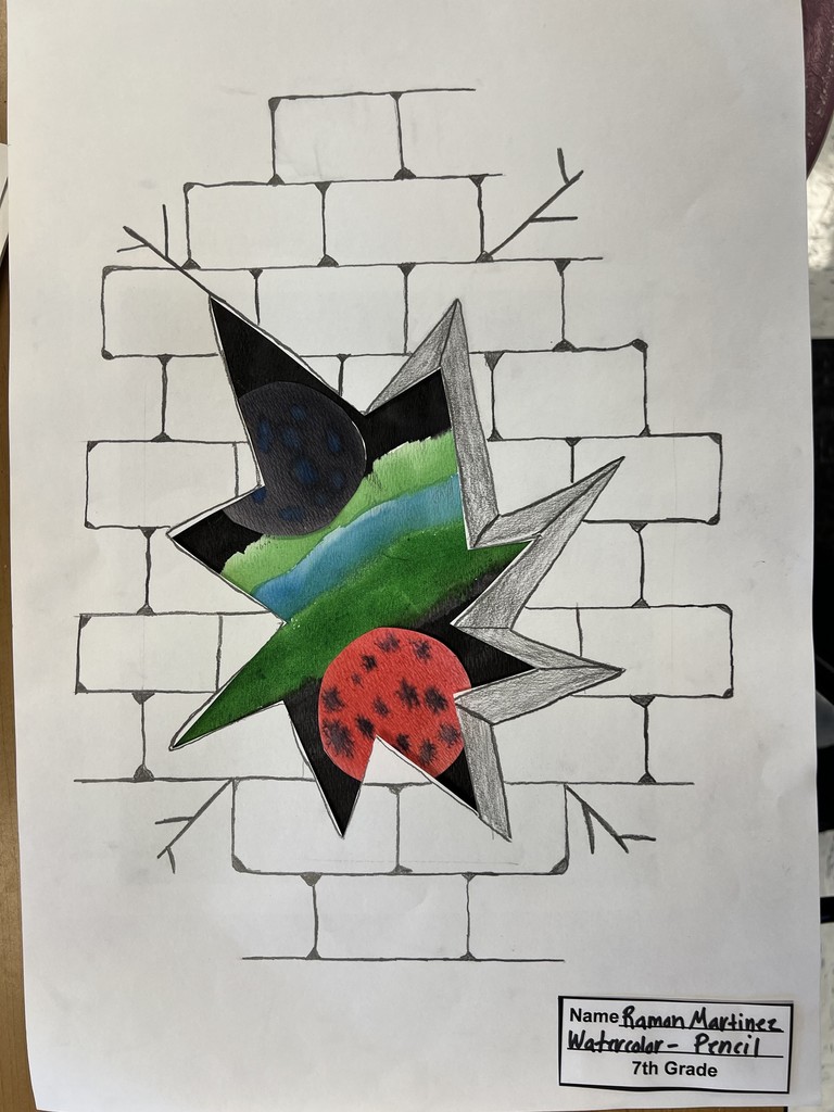 The 7th Grade Art class is learning how to draw the Glimpsing Galaxies!