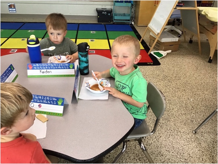 Our three year old preschool class had a great time exploring apples