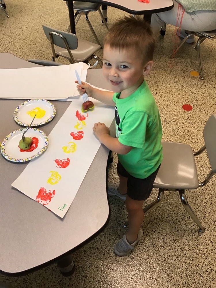 Our three year old preschool class had a great time exploring apples