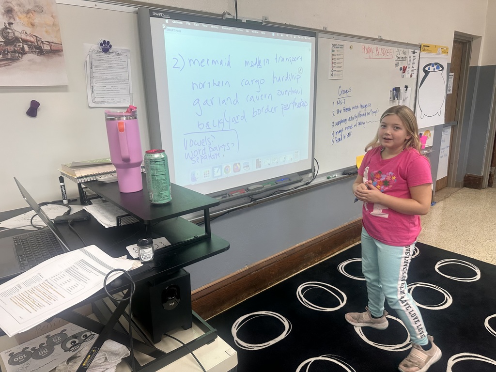 4th grade students are working on identifying the vowel sounds in words to determine how many sounds a word has.