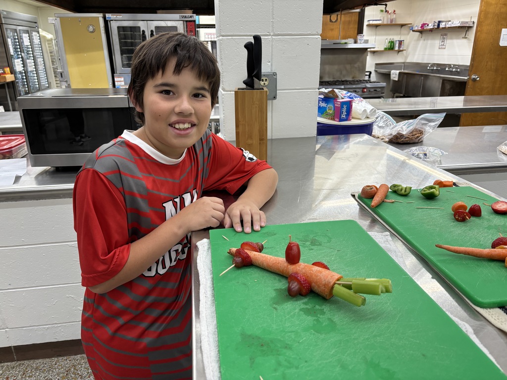 Day Two 7th Grade FCS (Family & Consumer Science) students had a fun learning experience making veggies cars. They practiced their knife skills and were very creative.