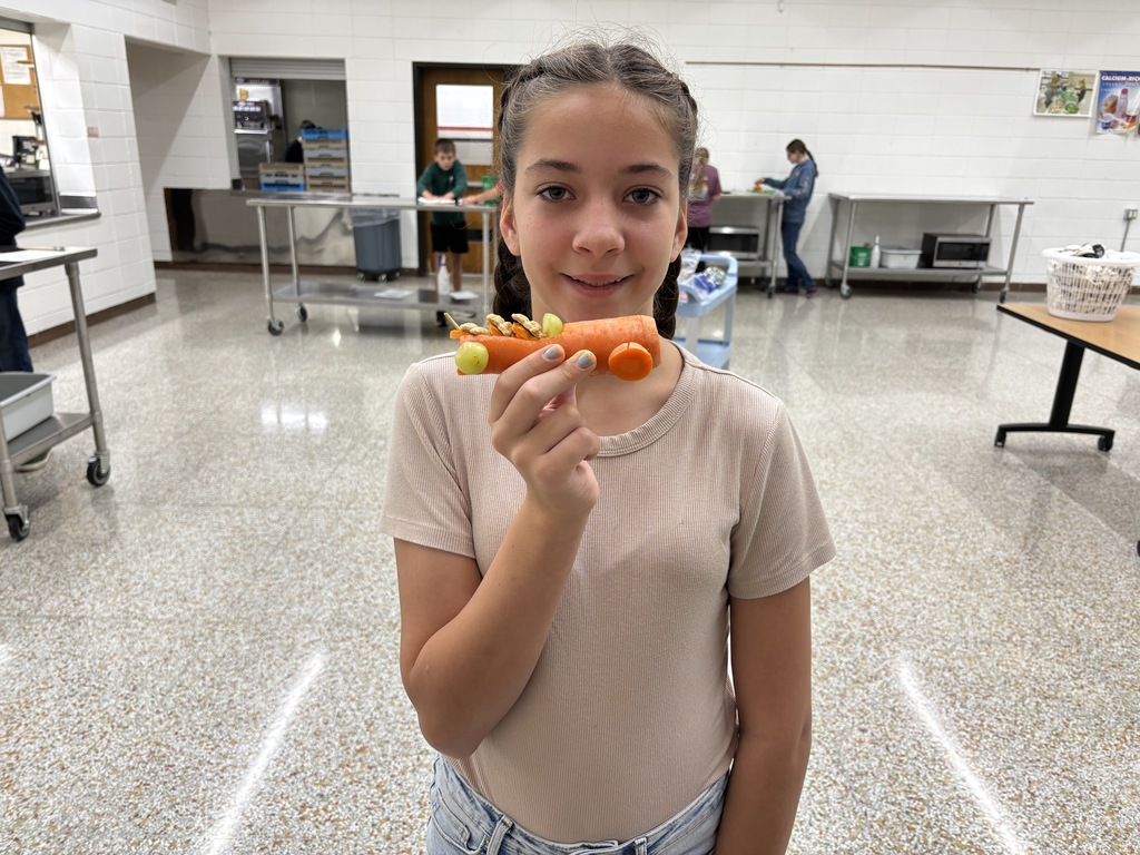 Day Two 7th Grade FCS (Family & Consumer Science) students had a fun learning experience making veggies cars. They practiced their knife skills and were very creative.