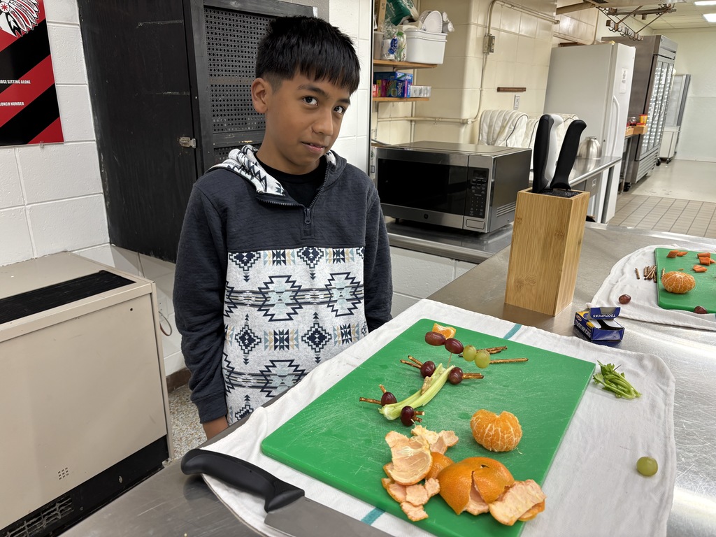Day Two 7th Grade FCS (Family & Consumer Science) students had a fun learning experience making veggies cars. They practiced their knife skills and were very creative.