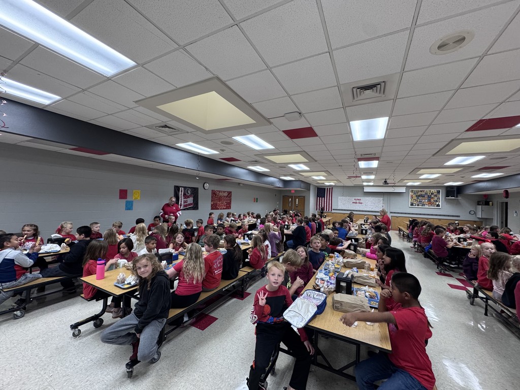 The elementary was a sea of red for Tuesdays Red Ribbon Week dress up day, Red-y to live drug free! Great job to everyone who supported and wore red. 