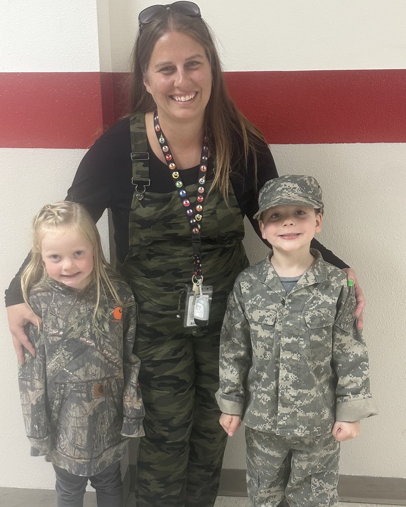 Unhealthy choices couldn’t find anyone at the elementary Wednesday. Camouflage had everyone focused on wellness.