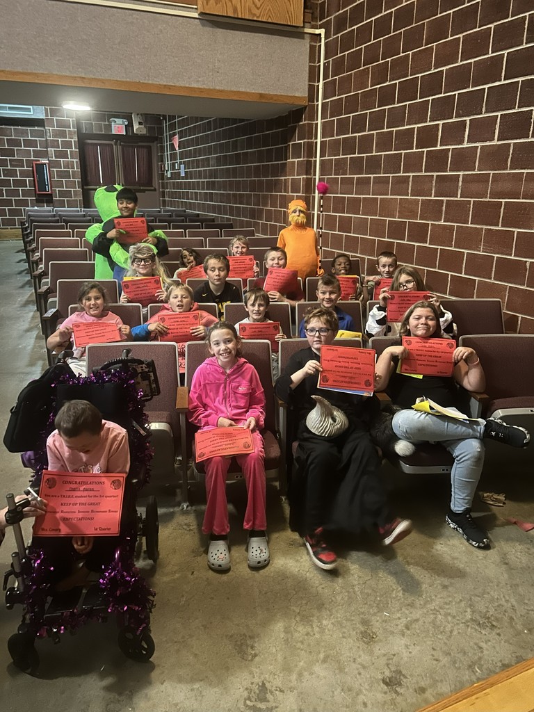 Fourth grade held their First Quarter Awards Program last Friday, October 31st.   Lots of awards were earned by some well-deserving students.  Congratulations! Awards:  •Math Awards •Social Studies Awards •Science Awards •Reading Awards •Language Awards •T.R.I.B.E. Awards •Honor Roll