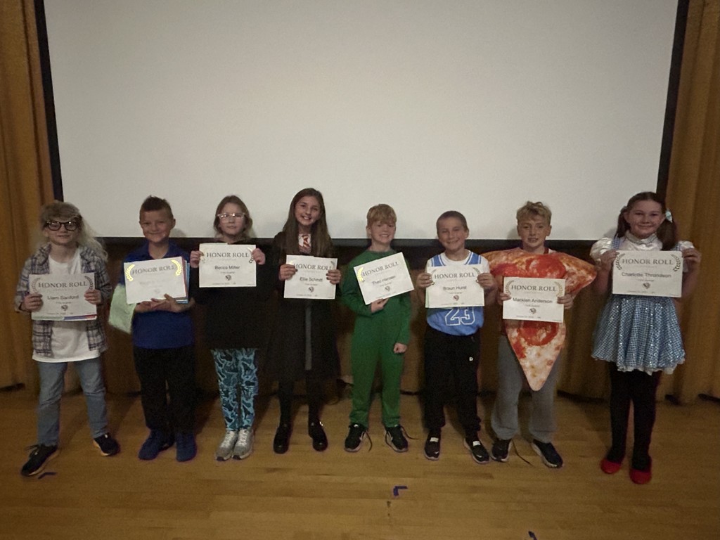 4th Grade Honor Roll Students for 1st Quarter