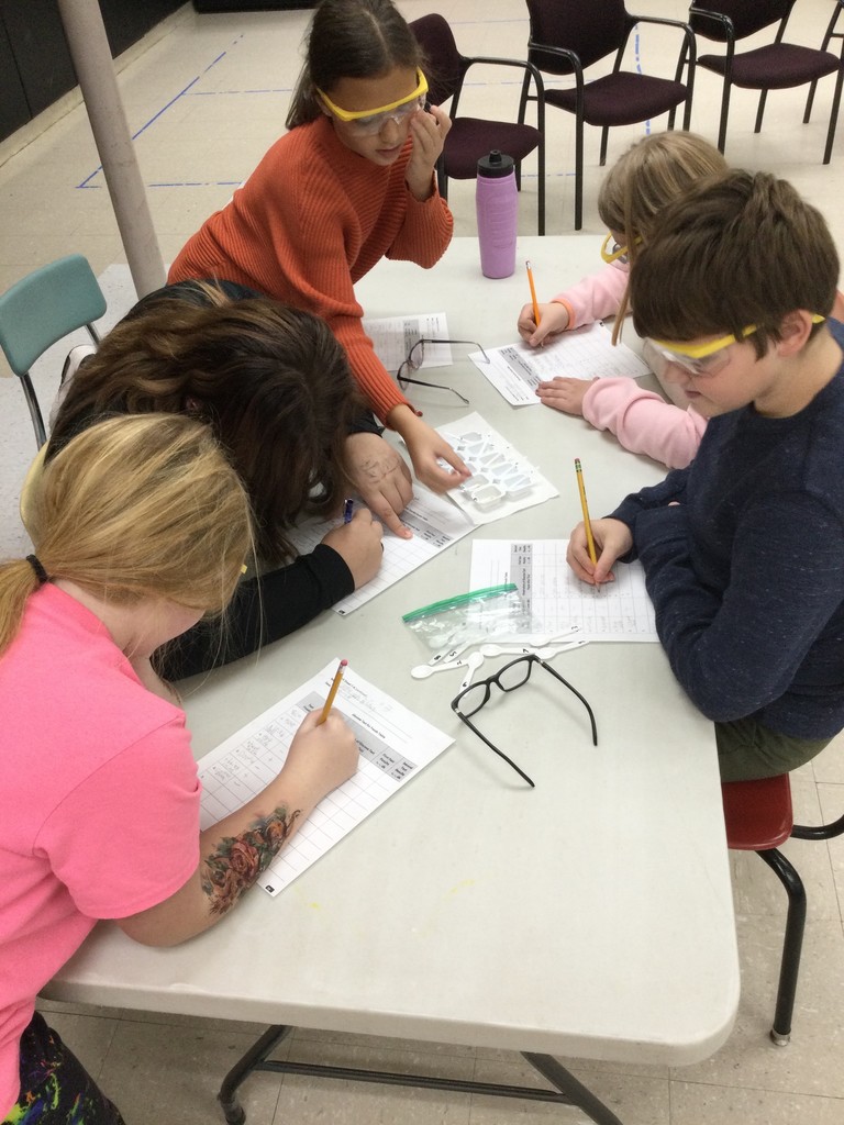 The 5th graders are busy working on labs these days. Students are determining which foods test positive for glucose using glucose test strips. 
